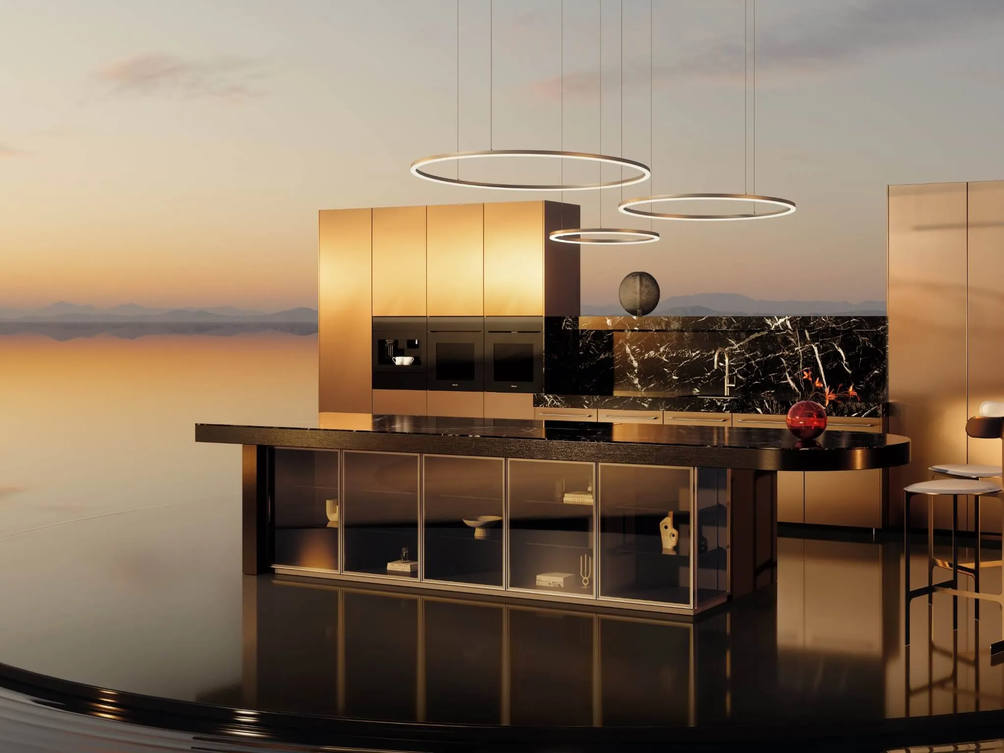 SieMatic Küche mit markanter, architektonischer Gestaltung